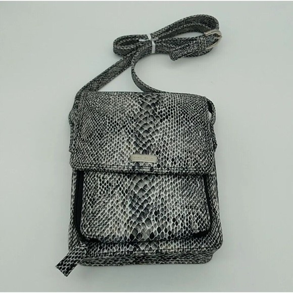 Nine West Faux Python Snake Print Small Crossbody Purse - Picture 9 of 13